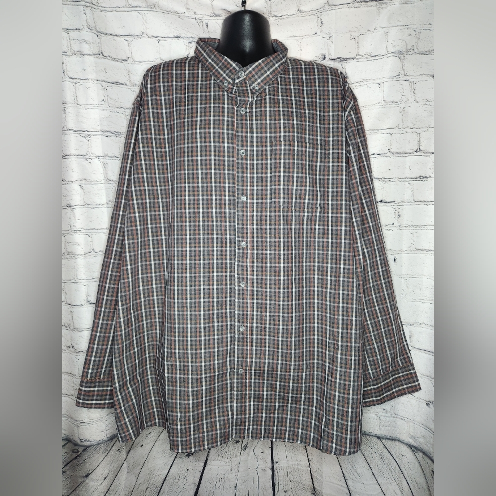 Lee Men's Button Down‎ Plaid Long Sleeve Shirt NWT Size 3XL